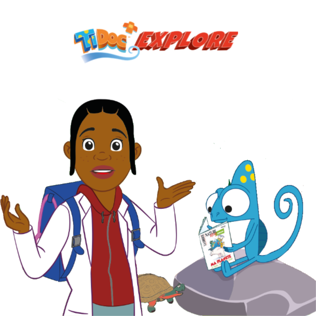 TiDoc Explore, une bande dessinée sur l'éco-anxiété pour les enfants de 6 à 9 ans.